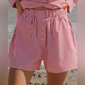 Daily Drills Poplin Shorts red/white